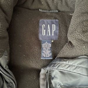 vintage GAP mens fleece lined black puffer vest